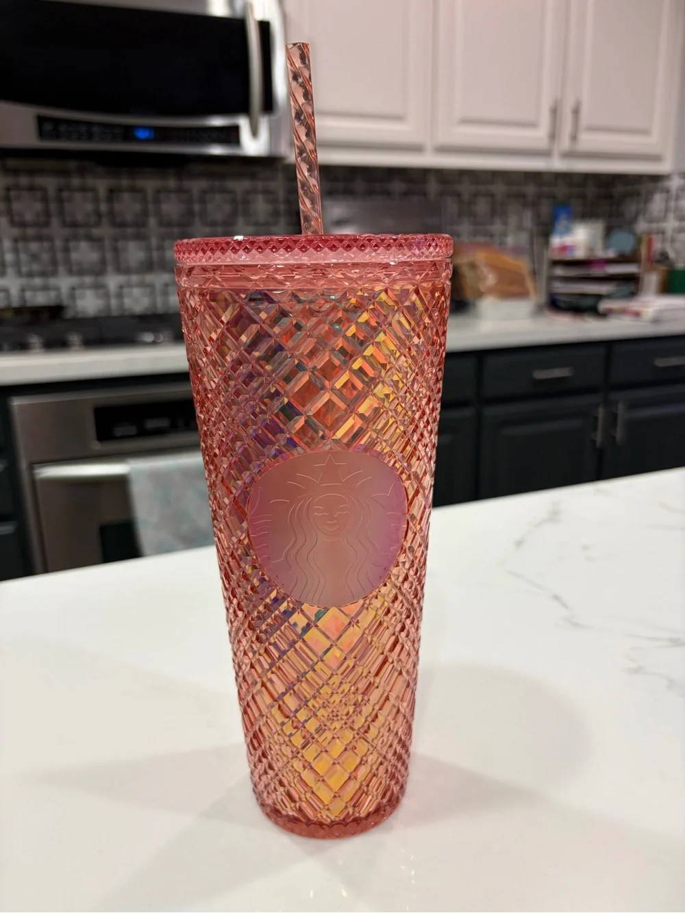 Starbucks 2023 Rose Gold Tumbler with Straw